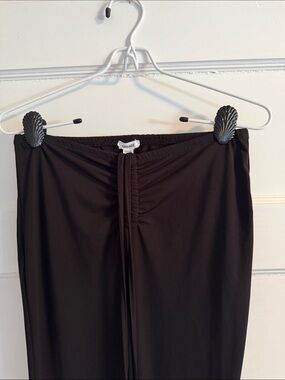 Garage Black Ruched Drawstring Pants with wrap around tie